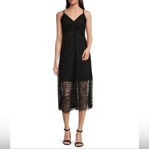 Calvin Klein Sleeveless V-Neck Lace Midi Dress NWOT